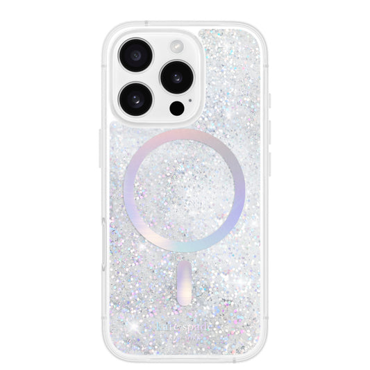 เคสกันกระแทก iPhone 16 Pro Kate Spade Liquid Glitter MagSafe สี Opal Iridescent