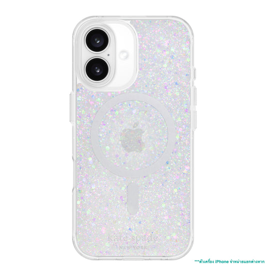 iPhone 16 Case Kate Spade Prints MagSafe - Chunky Glitter Iridescent