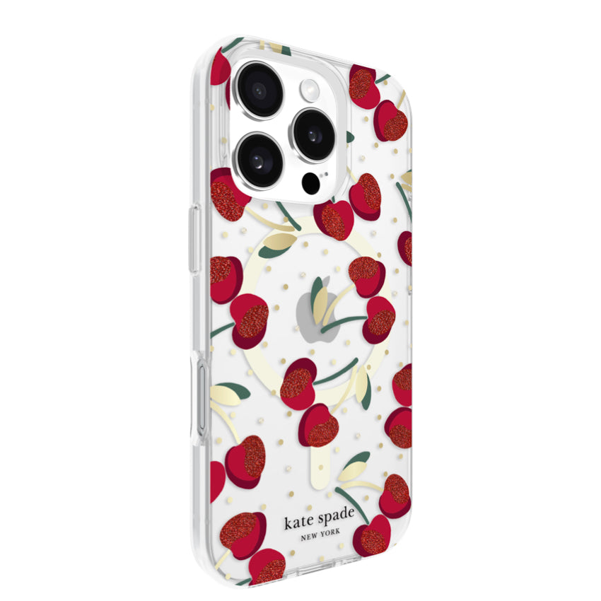 iPhone 16 Pro Case Kate Spade Prints MagSafe - Cherry Dot