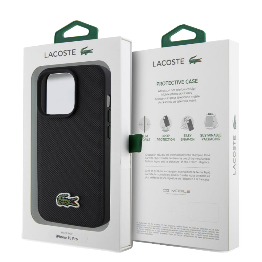 เคสกันกระแทก Lacoste Mag Hard สำหรับ iPhone 15 Pro สี Black