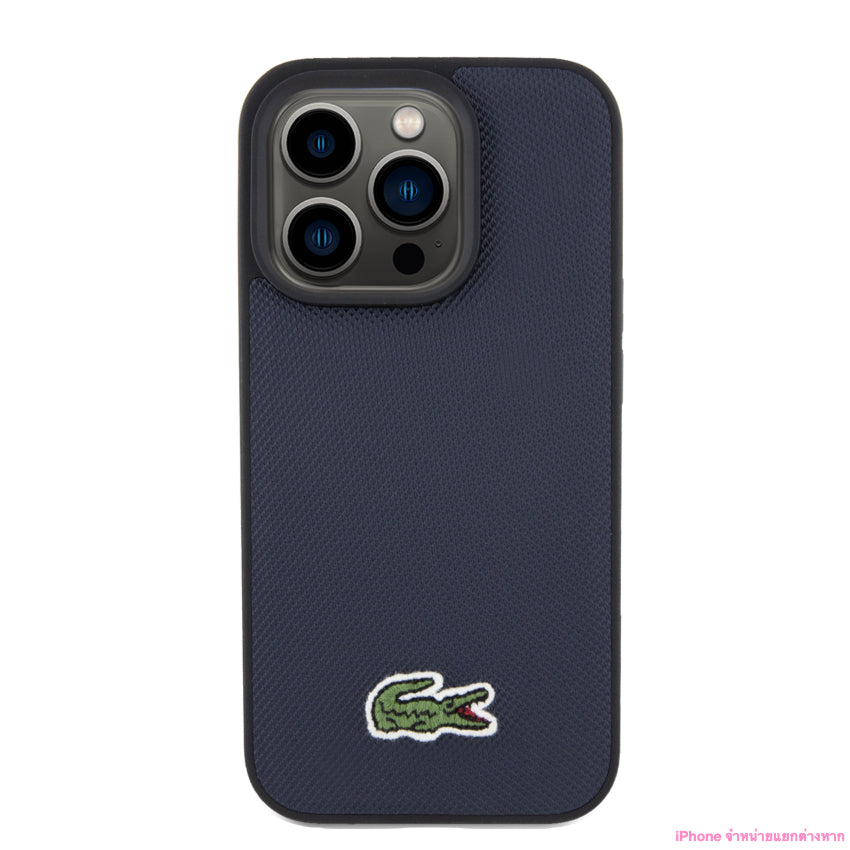 Lacoste Mag Hard Case for iPhone 15 Pro - Navy