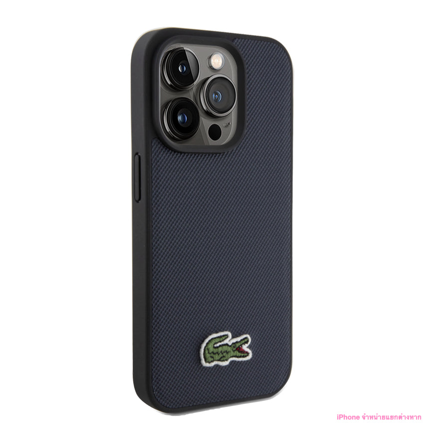 Lacoste Mag Hard Case for iPhone 15 Pro - Navy