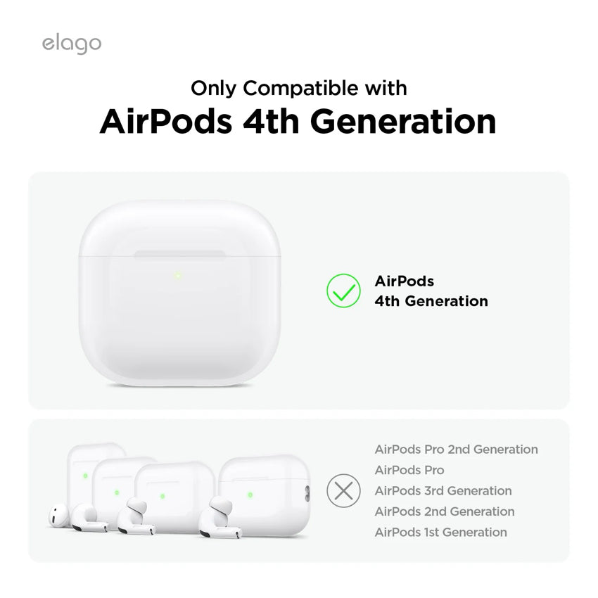 AirPods G4 Case Elago Liquid Silicone Hang - Black