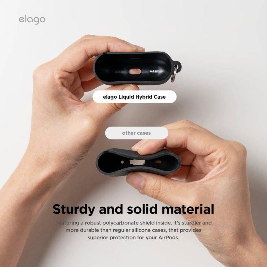 AirPods G4 Case Elago Liquid Silicone Hang - Black