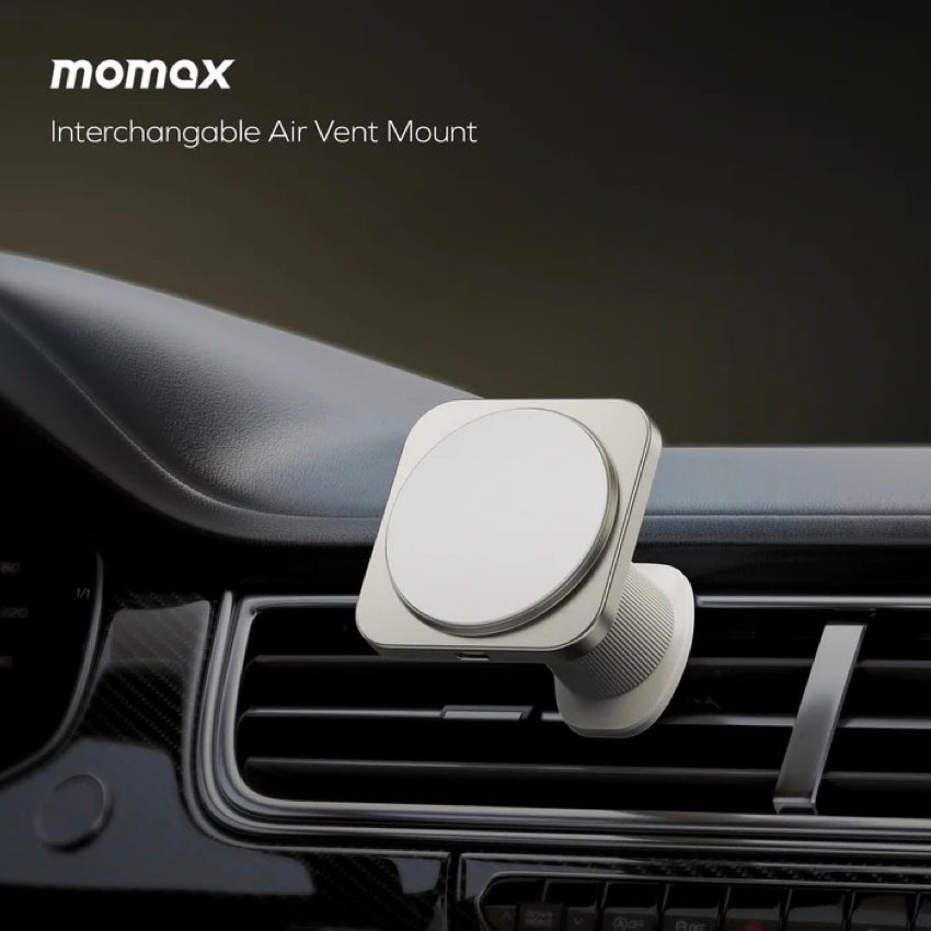 Momax Q2.MagSafe Mount Qi2 Magnetic Wireless Charging Car Mount - Titanium