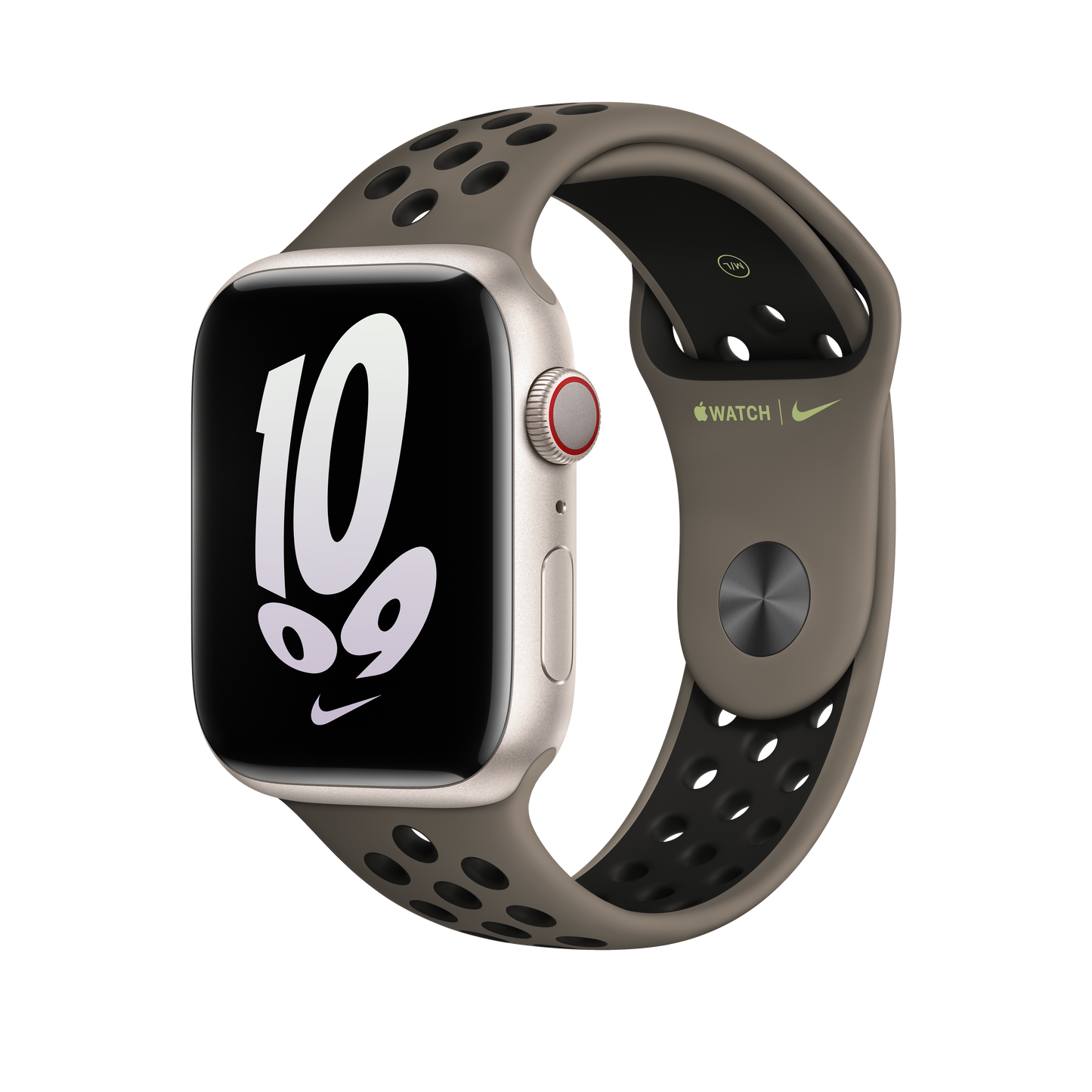 45mm Olive Gray/Black Nike Sport Band