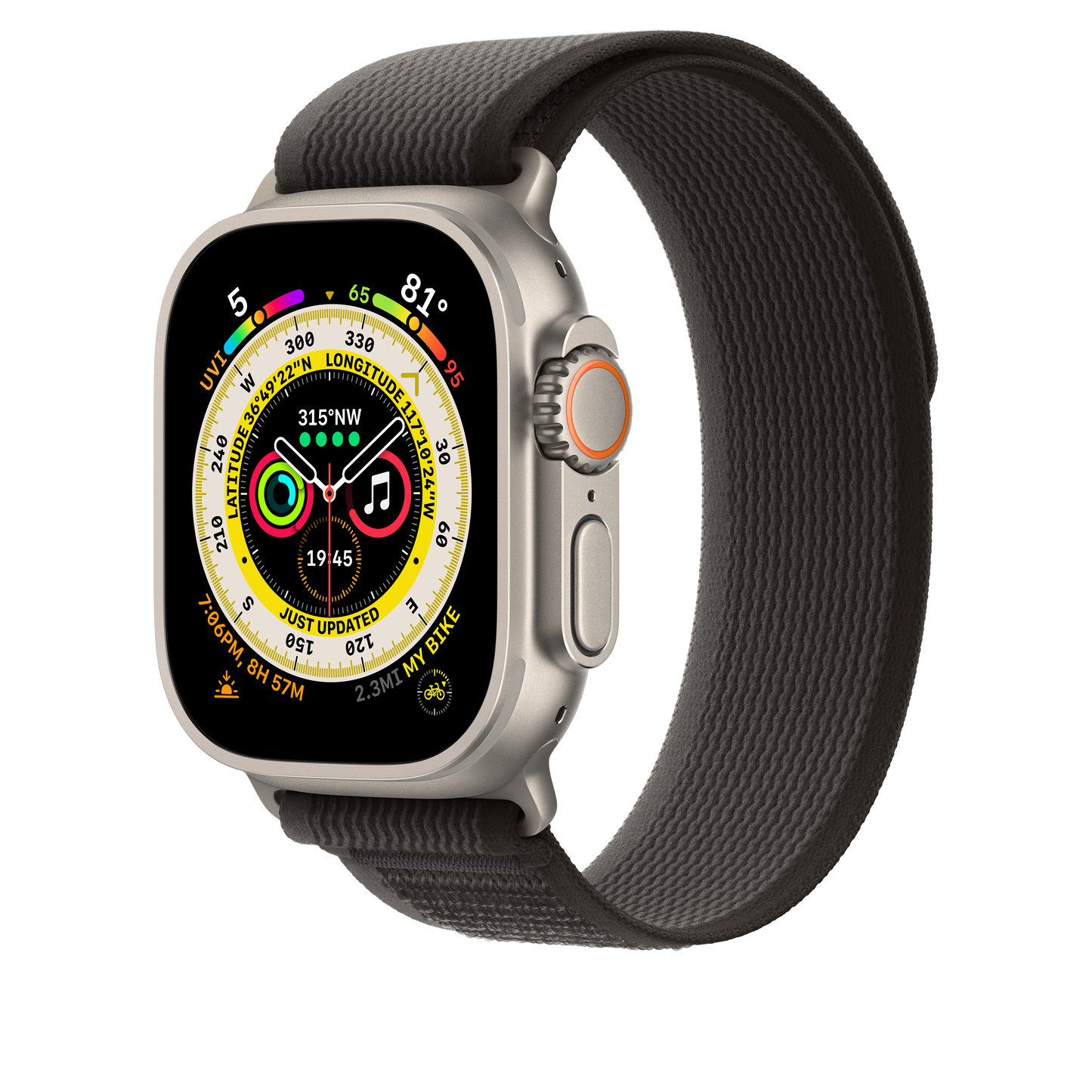 สายแบบ Trail Loop Black/Gray  ขนาด S/M สำหรับ Apple Watch 49 มม.