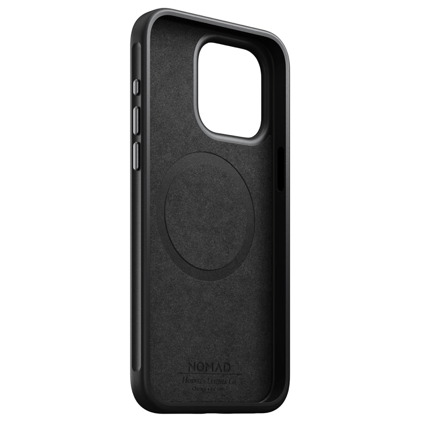 Nomad Horween Leather for iPhone 15 Pro Max - Black