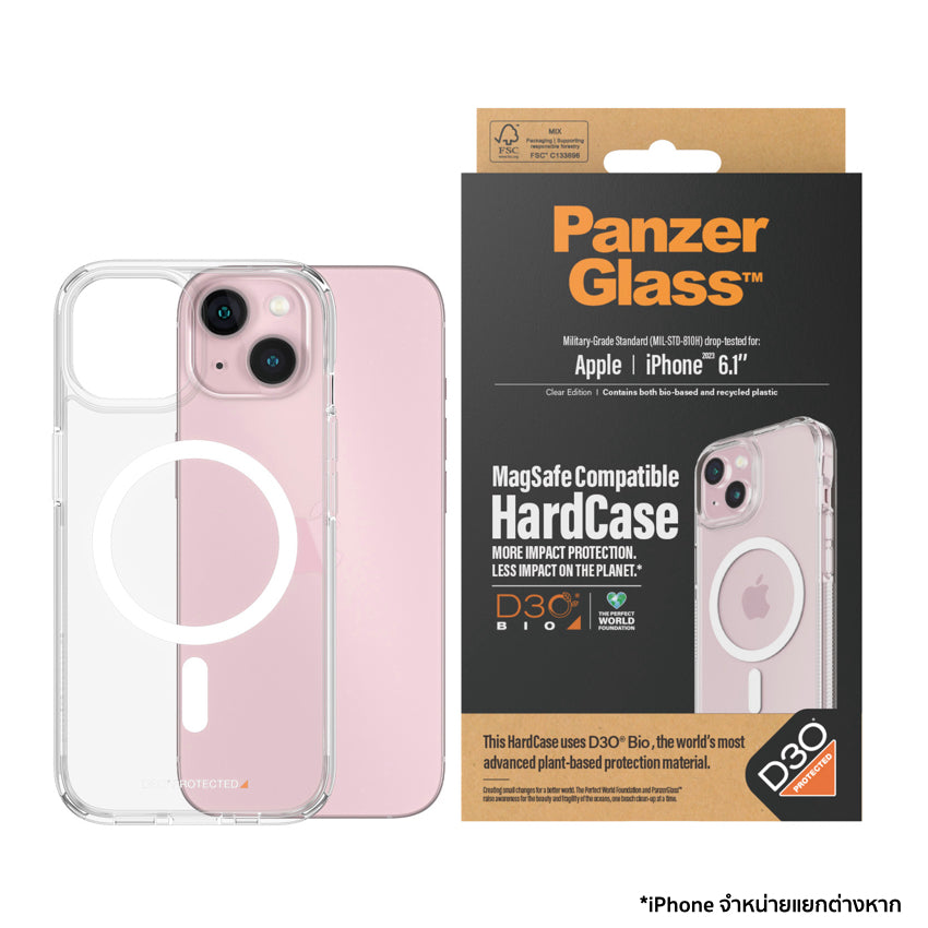 PANZERGLASS HardCase Mag with D3O for iPhone 15 - Clear