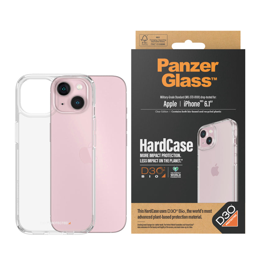 PANZERGLASS HardCase with D3O for iPhone 15 - Clear