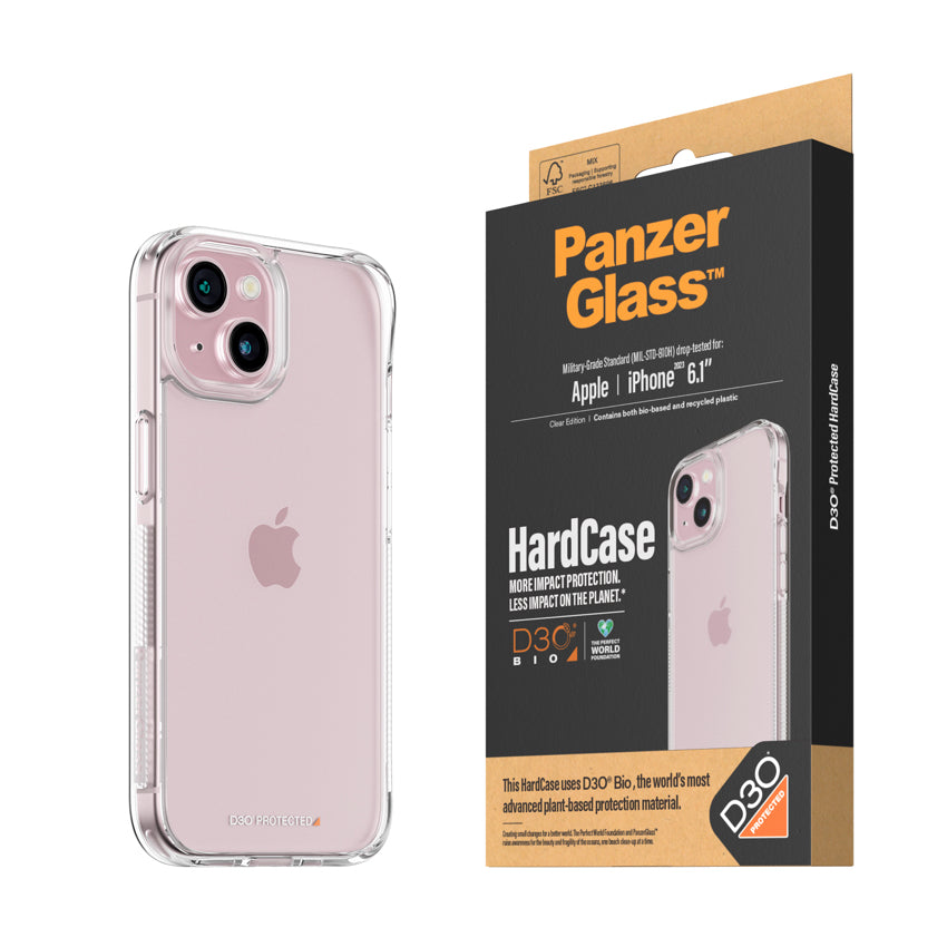 PANZERGLASS HardCase with D3O for iPhone 15 - Clear