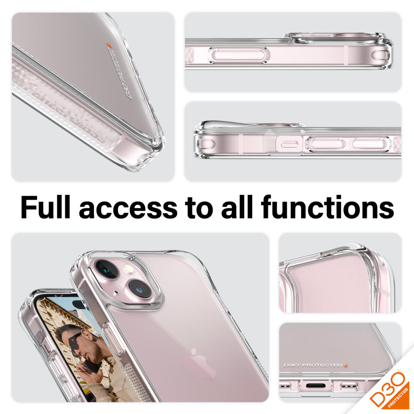 PANZERGLASS HardCase with D3O for iPhone 15 - Clear