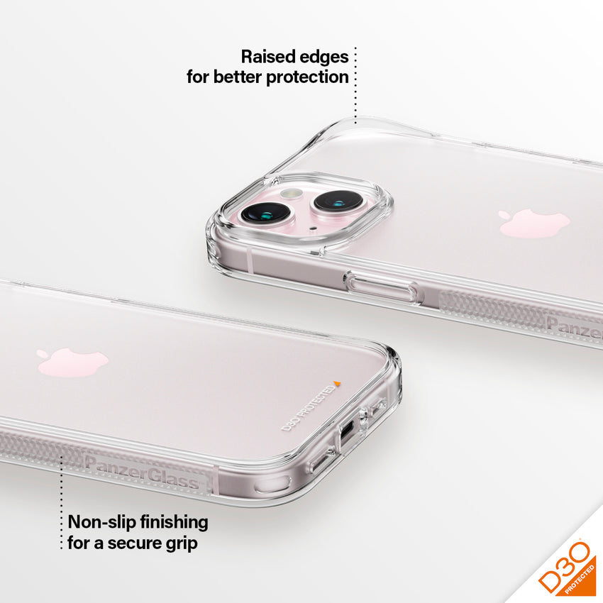 PANZERGLASS HardCase with D3O for iPhone 15 - Clear