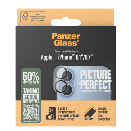 PANZERGLASS PicturePerfect Camera Lens Protector for iPhone 16/16 Plus