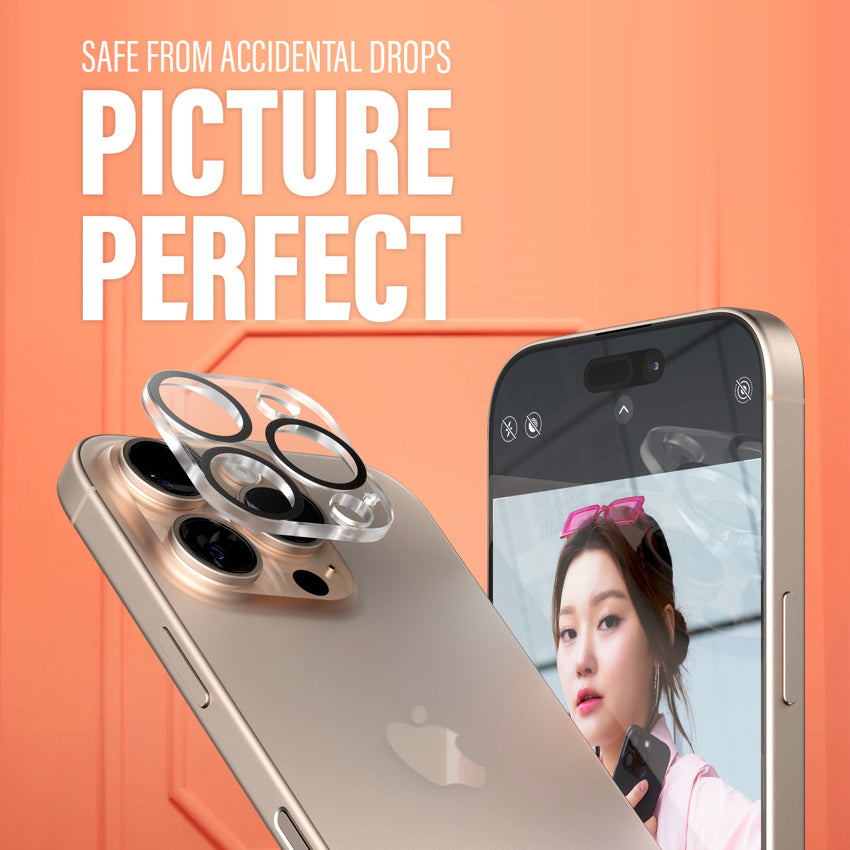 ฟิล์มกระจกกันรอยเลนส์กล้อง PicturePerfect สำหรับ iPhone 16 Pro และ iPhone 16 Pro Max