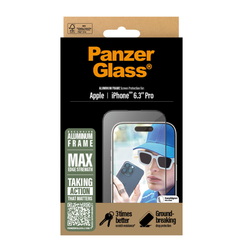 Panzerglass Ultra Wide Fit Aluminum Frame for iPhone 16 Pro