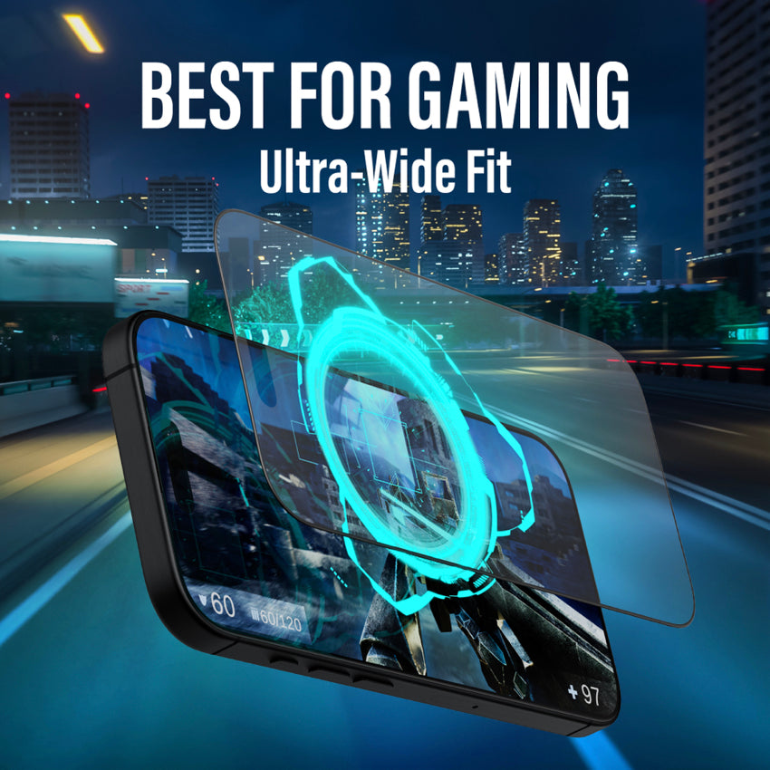 ฟิล์มกระจกกันรอยแบบด้าน Panzerglass Ultra Wide Fit Matte Gaming สำหรับ iPhone 16 Pro