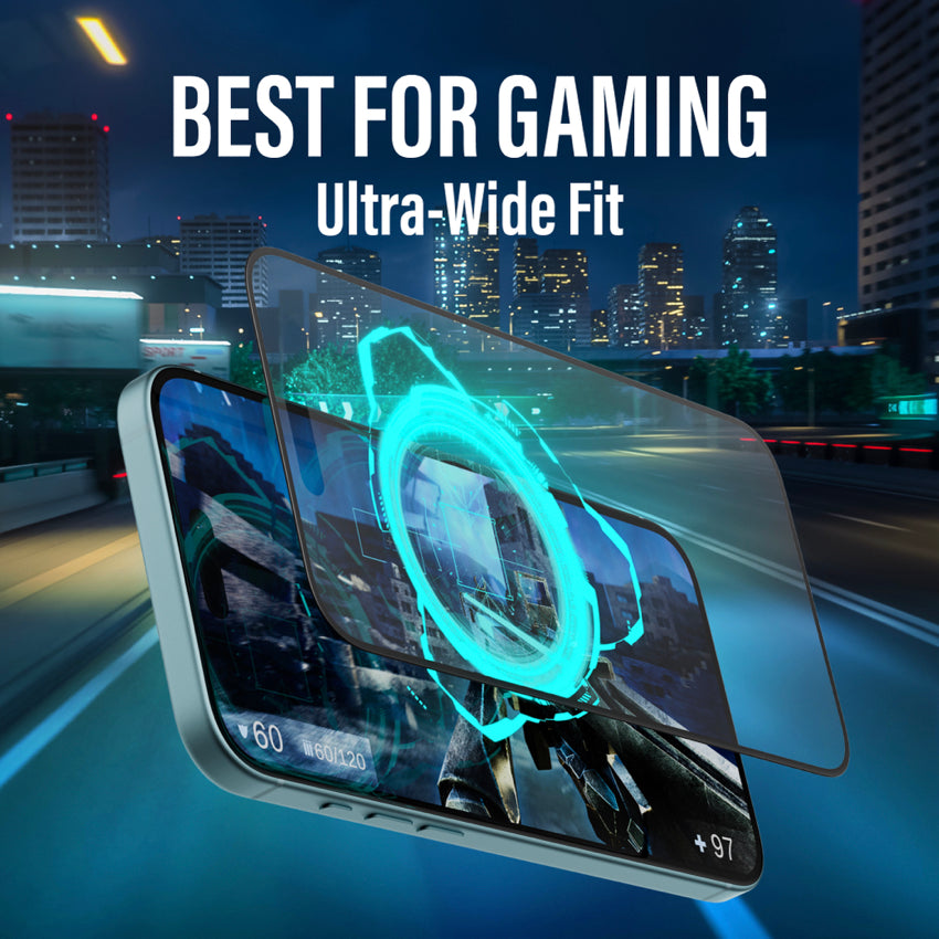 ฟิล์มกระจกกันรอยแบบด้าน Panzerglass Ultra Wide Fit Matte Gaming สำหรับ iPhone 16 Plus