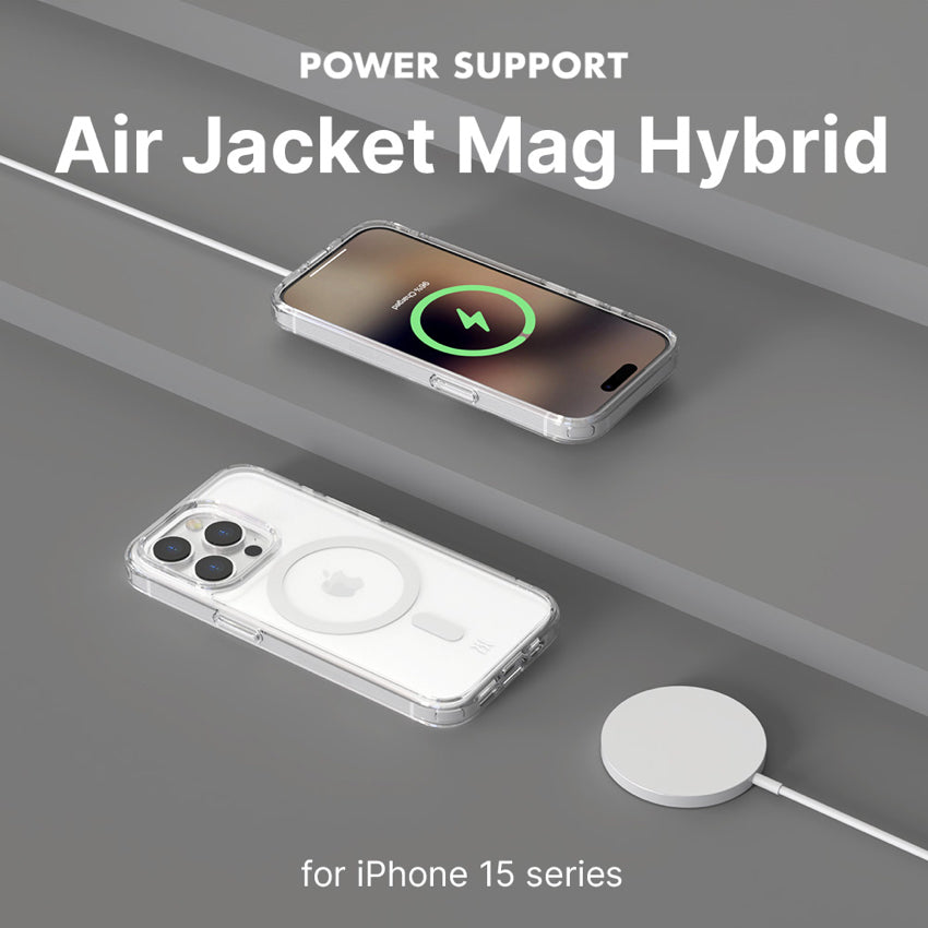 POWER SUPPORT Air Jacket Mag Hybrid for iPhone 15 Pro - Clear