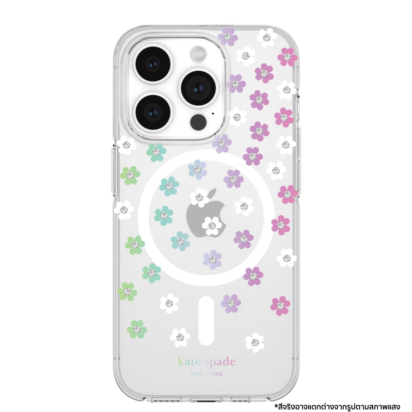 Kate Spade Protective Case MagSafe for iPhone 15 Pro - Scattered Flowers