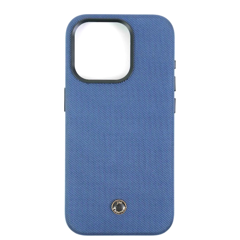 เคสแฟชั่น Revested Milano Thai Silk สำหรับ iPhone 15 Pro สี Navy