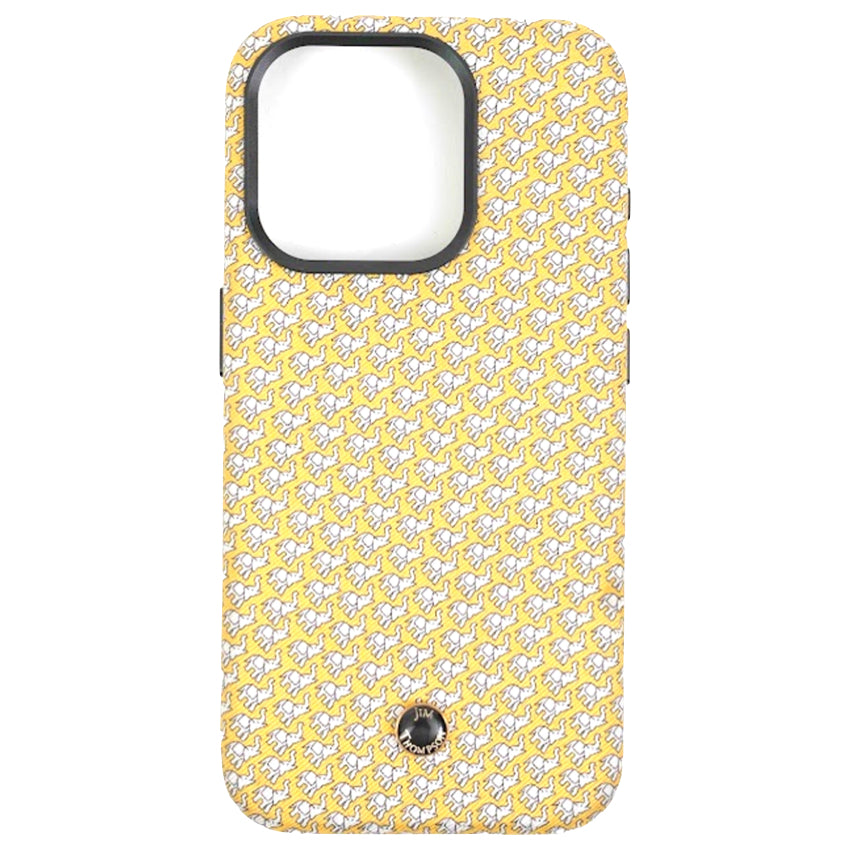 เคสแฟชั่น Revested Milano Thai Silk สำหรับ iPhone 15 Pro Max สี Yellow Elephant