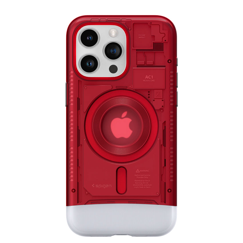 เคสกันกระแทก SPIGEN Classic C1 MagFit for iPhone 15 Pro - Ruby