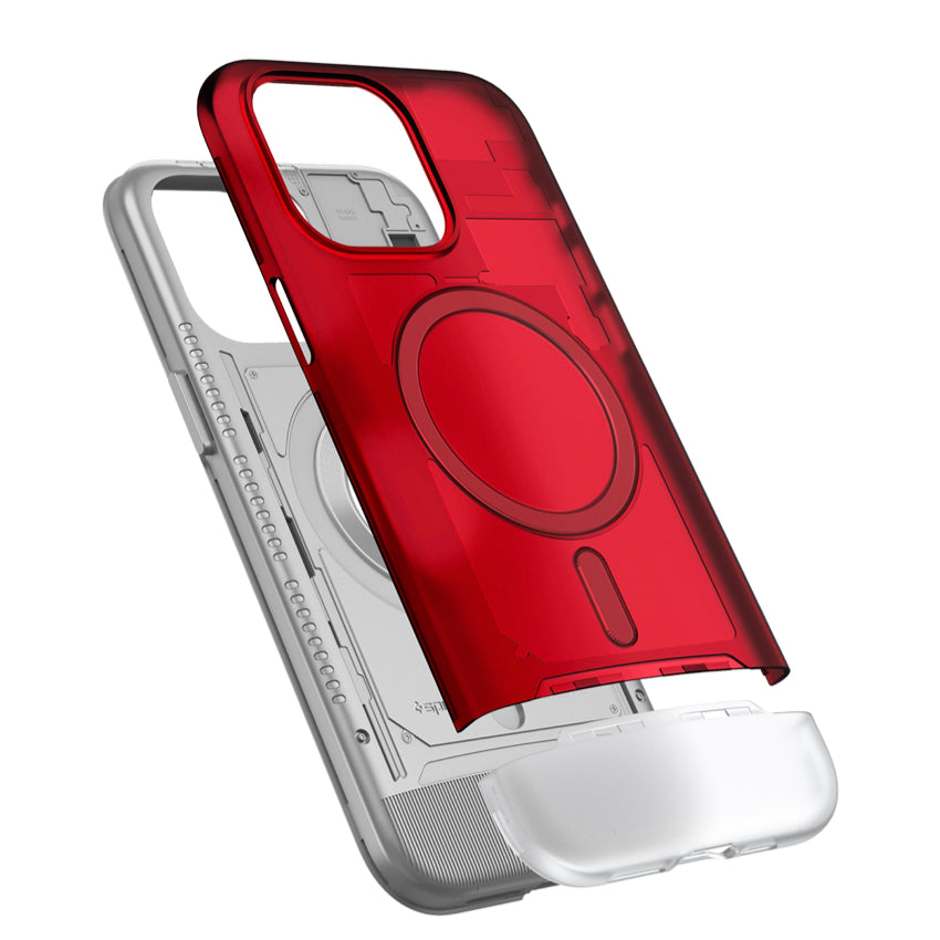 เคสกันกระแทก SPIGEN Classic C1 MagFit for iPhone 15 Pro - Ruby