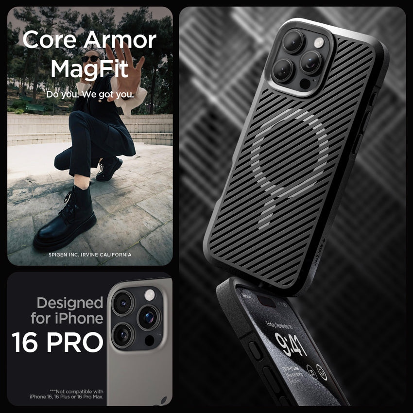 เคส iPhone 16 Pro Spigen Core Armor Magfit สี Matte Black