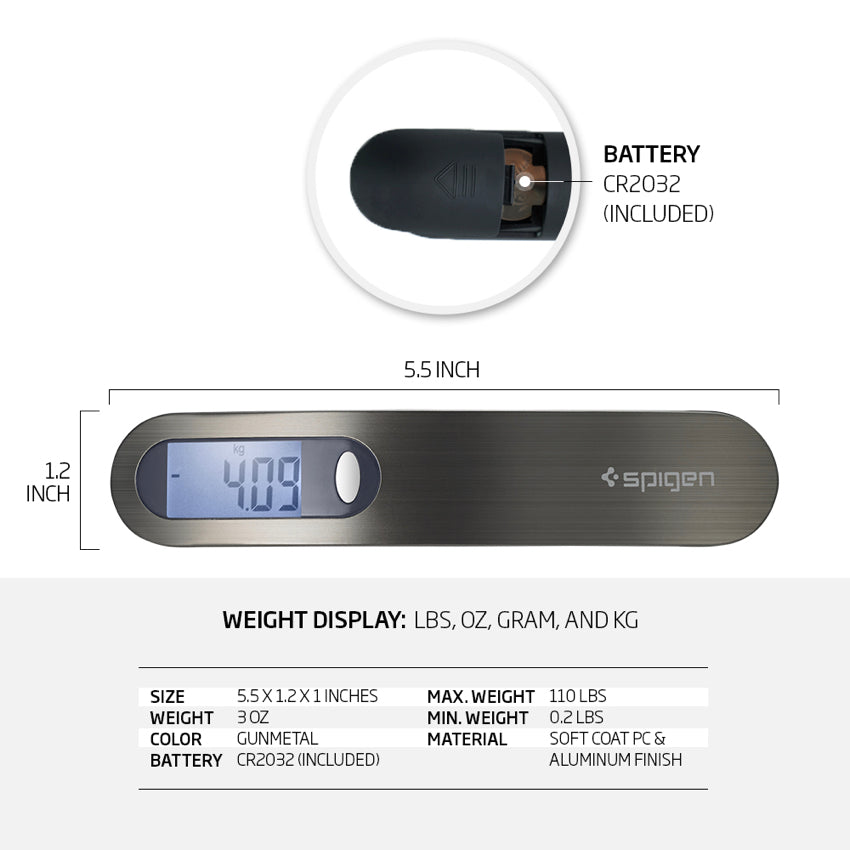 Spigen E500 Luggage Scale - Black