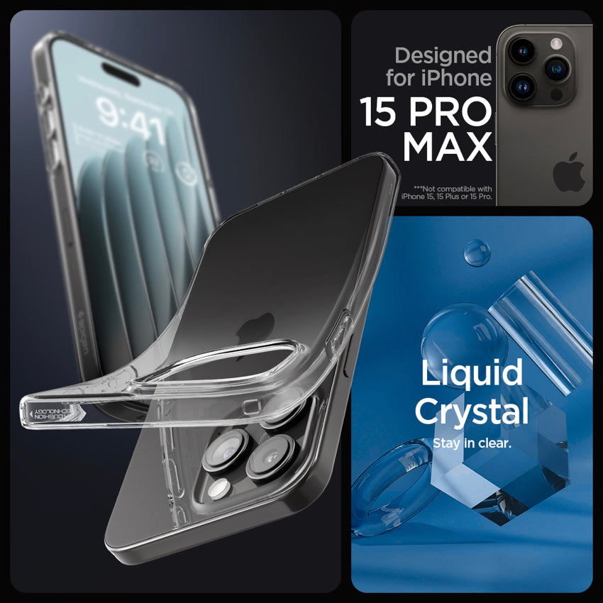 Spigen Liquid Crystal for iPhone 15 Pro Max - Crystal Clear