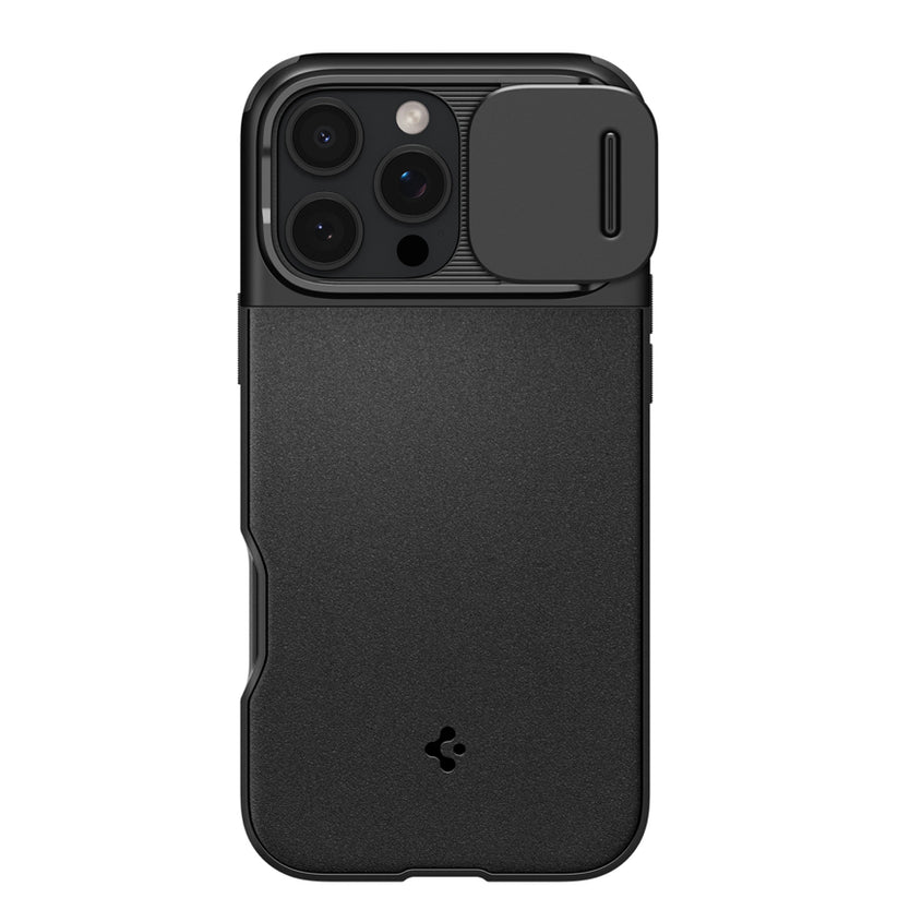 เคสไอโฟน Optik Armor Magfit สำหรับ iPhone 16 Pro สี Black แบรนด์ SPIGEN