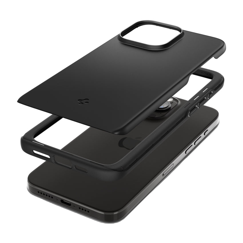 เคสกันกระแทก Spigen Thin Fit สำหรับ iPhone 15 Pro Max สี Black