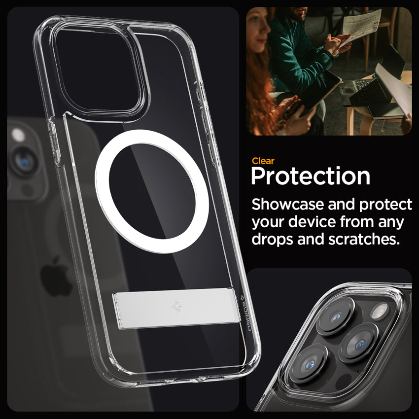 Spigen Ultra Hybrid S MagFit for iPhone 15 Pro - Crystal Clear