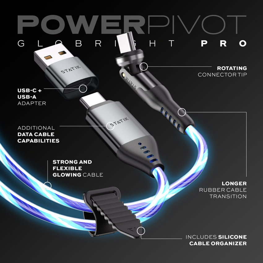 Statik PowerPivot, Glowing LED, USB-C to USB-C 1.8M