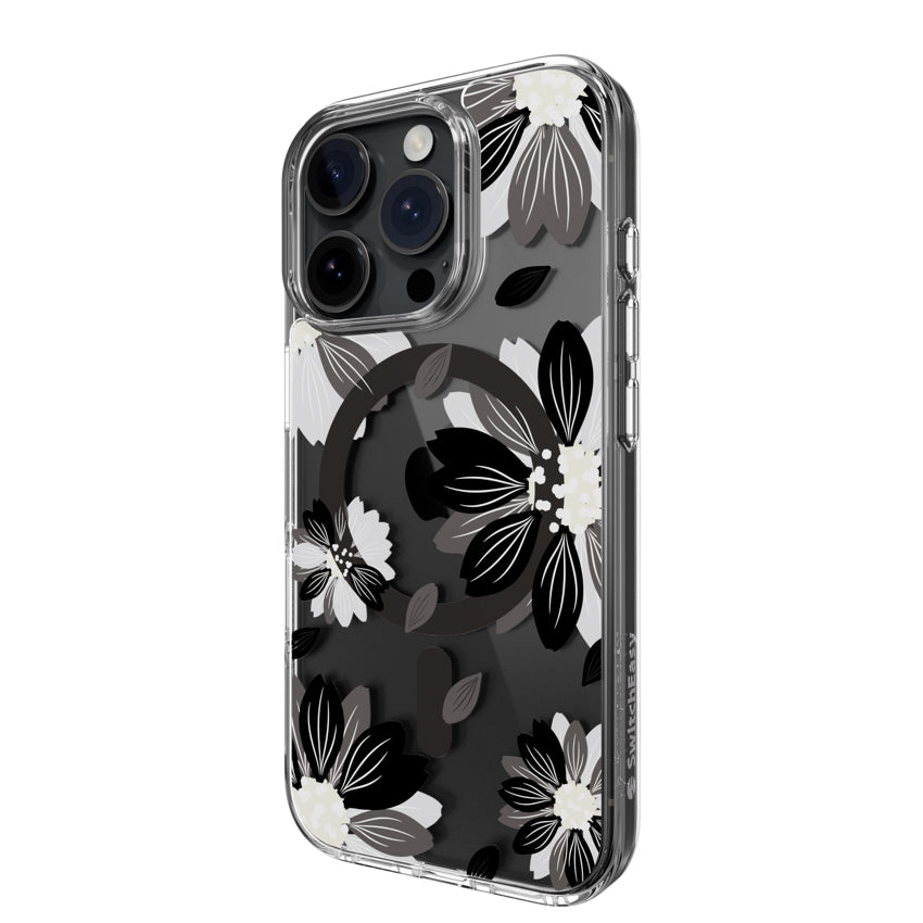 เคสกันกระแทก iPhone 16 Pro Switcheasy Pattern รองรับ MagSafe สี Black Flower