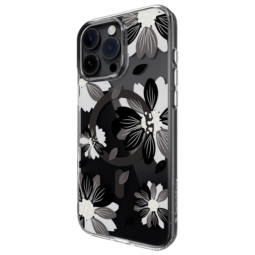 iPhone 16 Pro Max Case Switcheasy Pattern MagSafe - Black Flower