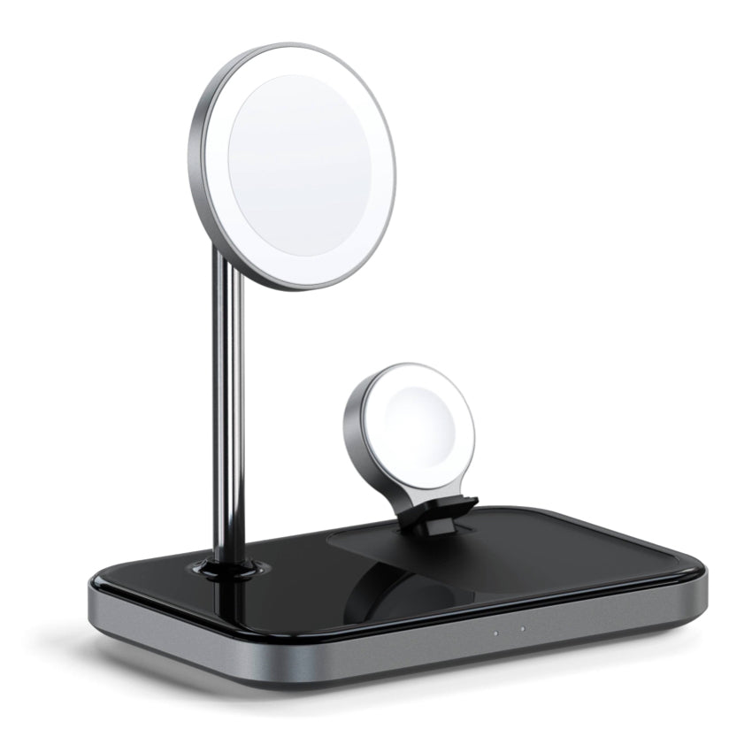 Satechi Magnetic 3 in 1 Wireless Charging Stand - Space Gray