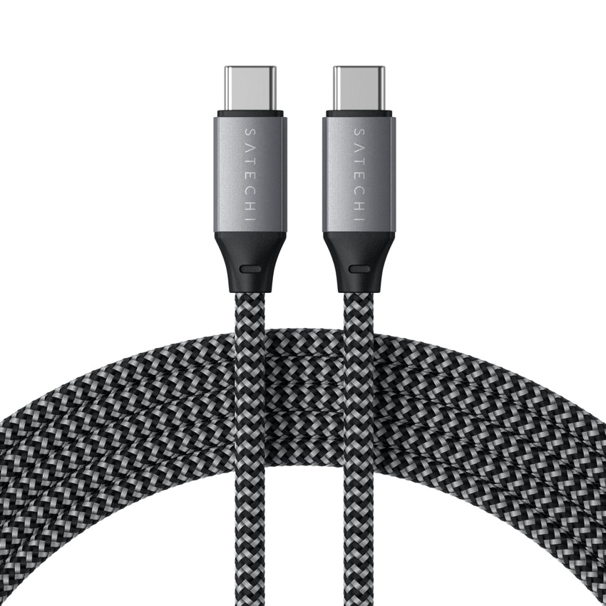 สายชาร์จ Satechi USB-C to USB-C สี Space Gray ยาว 2  เมตร ชาร์จเร็ว 100 วัตต์ และ โอนข้อมูล 480 Mbps