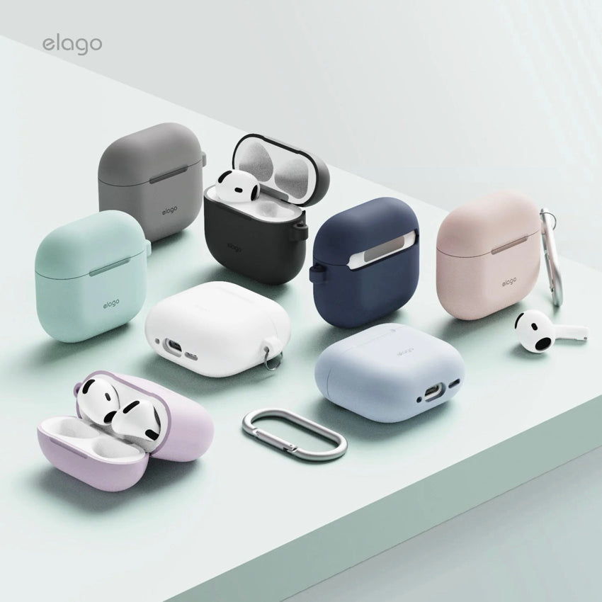 AirPods G4 Case Elago Silicone Hang - Nightglow Blue