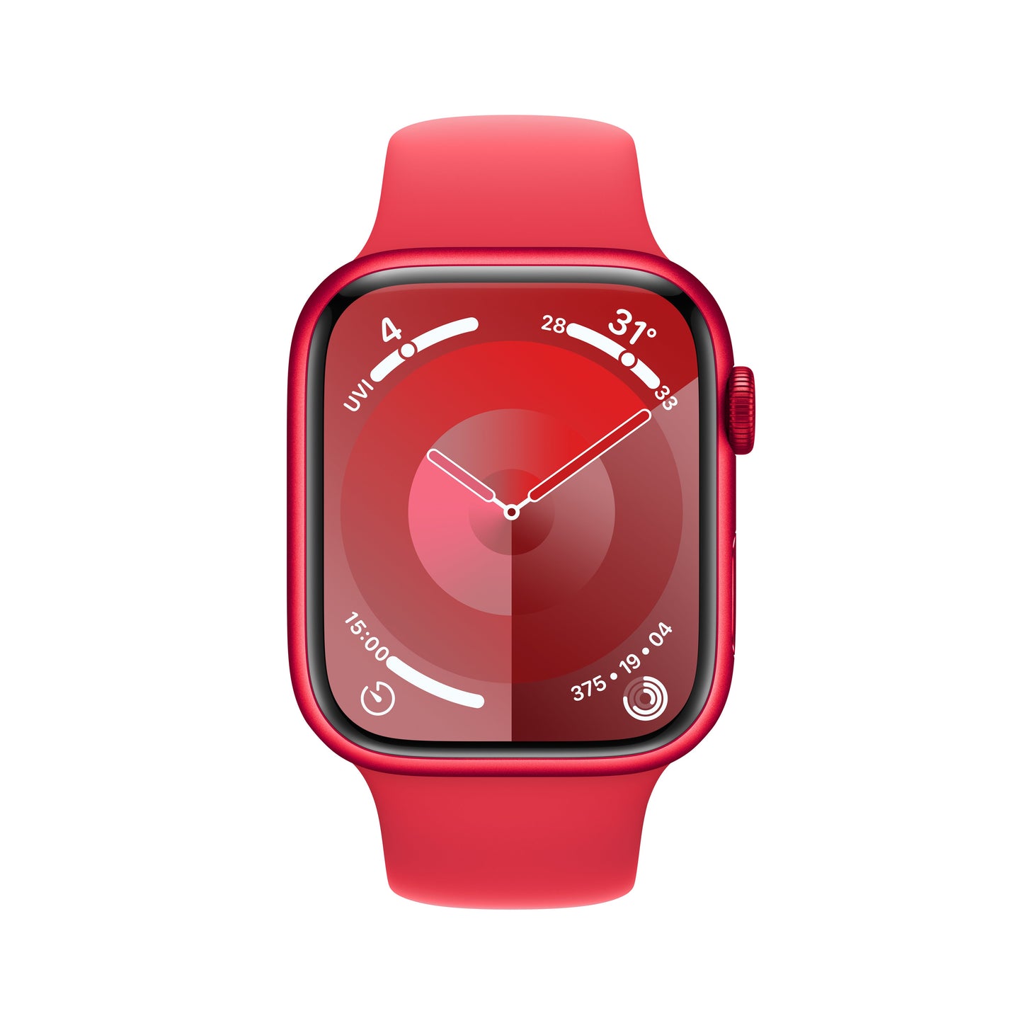 Apple Watch Series 9 GPS + Cellular 45mm (PRODUCT)RED Aluminum Case with (PRODUCT)RED Sport Band - S/M