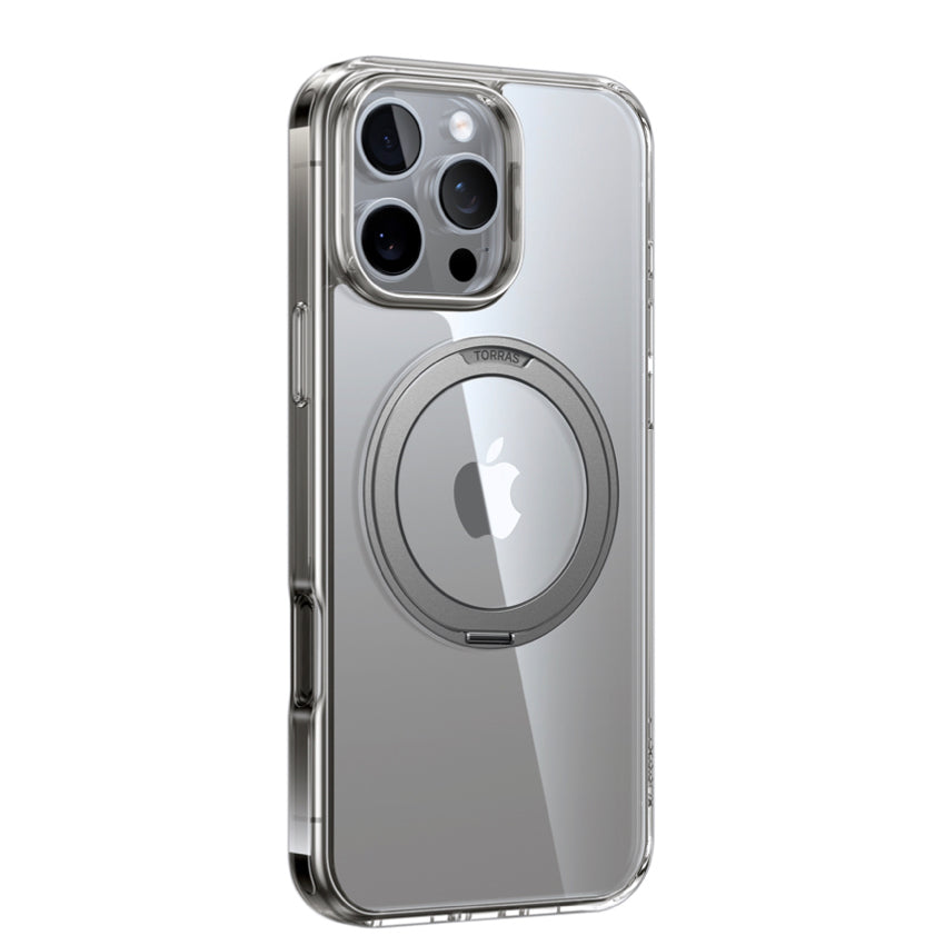 iPhone 16 Pro Case Torras Ostand Pro - Clear Grey