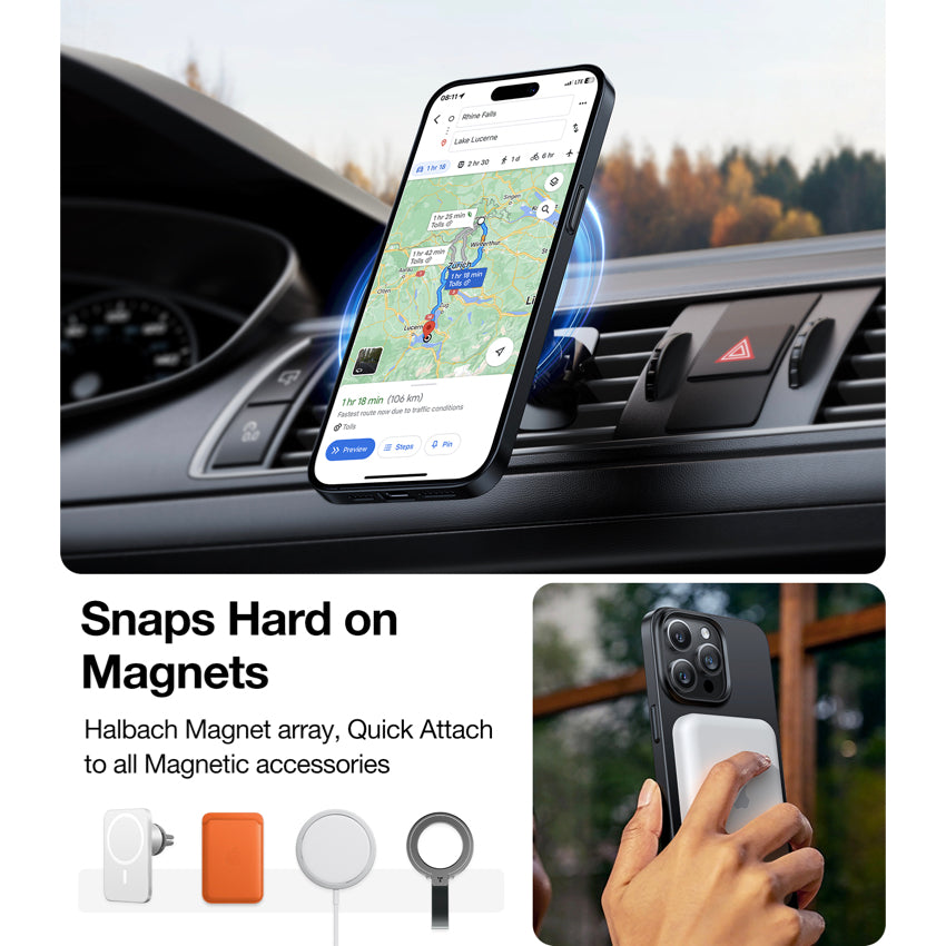 Torras OriginFit-Mag for iPhone 15 Pro Max - Black