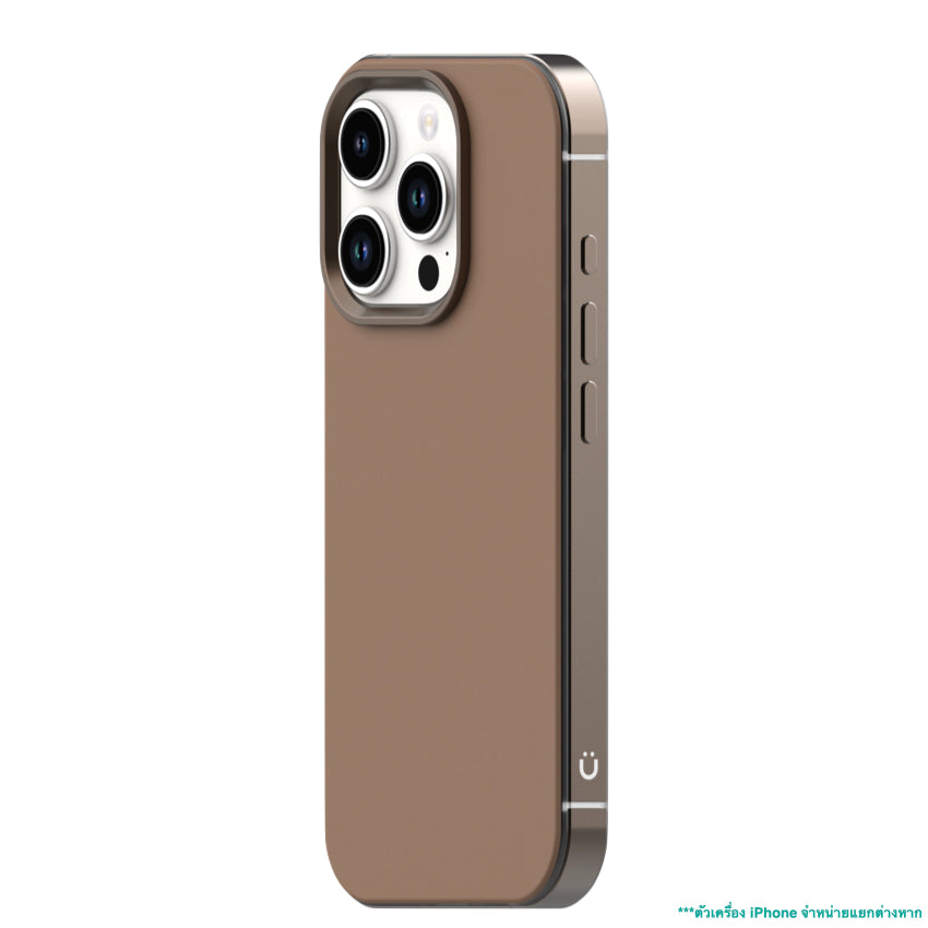 เคสกันกระแทก iPhone 16 Pro Uniu Ultra Aluminum Bumper สี Titanium Bronze