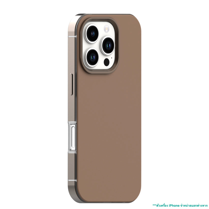 เคสกันกระแทก iPhone 16 Pro Uniu Ultra Aluminum Bumper สี Titanium Bronze