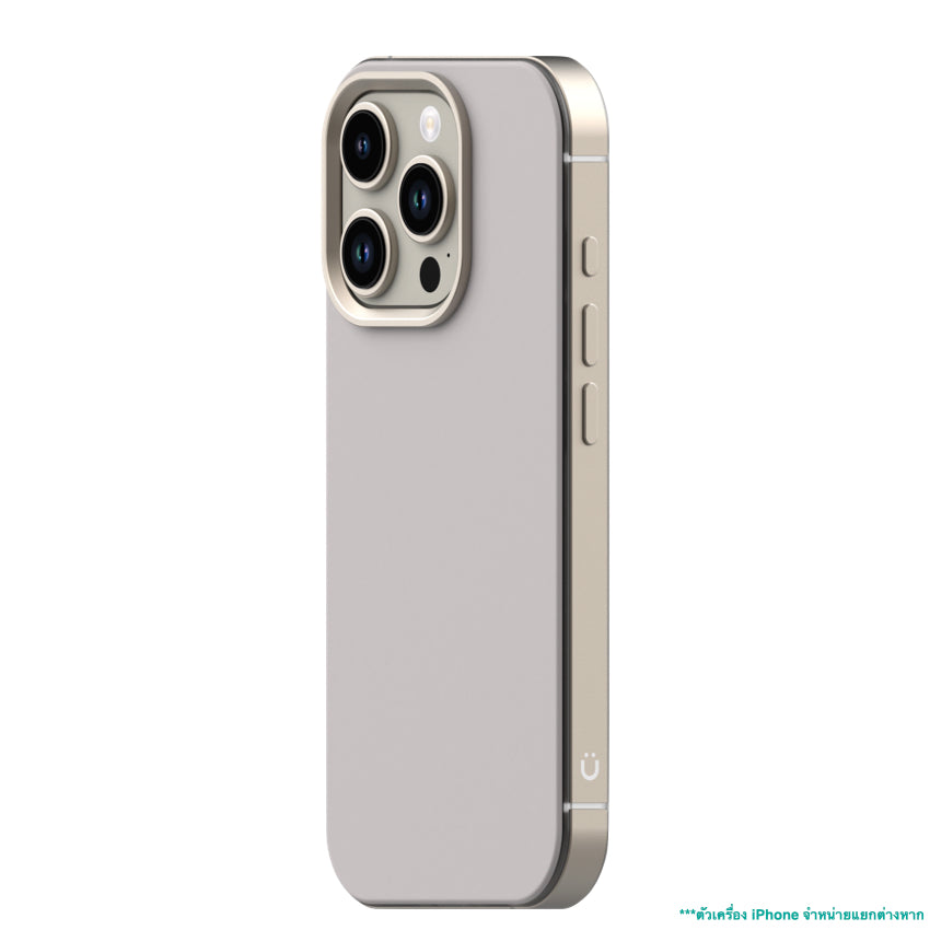 iPhone 16 Pro Case Uniu Ultra Aluminum Bumper - Titanium Gray