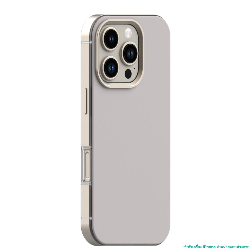 iPhone 16 Pro Case Uniu Ultra Aluminum Bumper - Titanium Gray