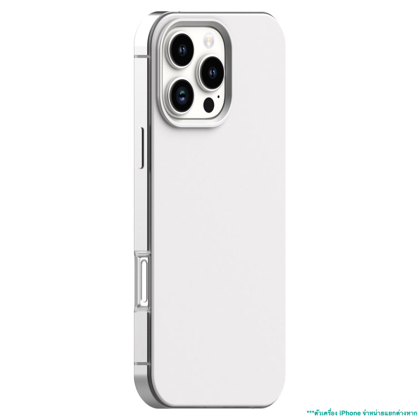 iPhone 16 Pro Max Case Uniu Ultra Aluminum Bumper - Titanium White