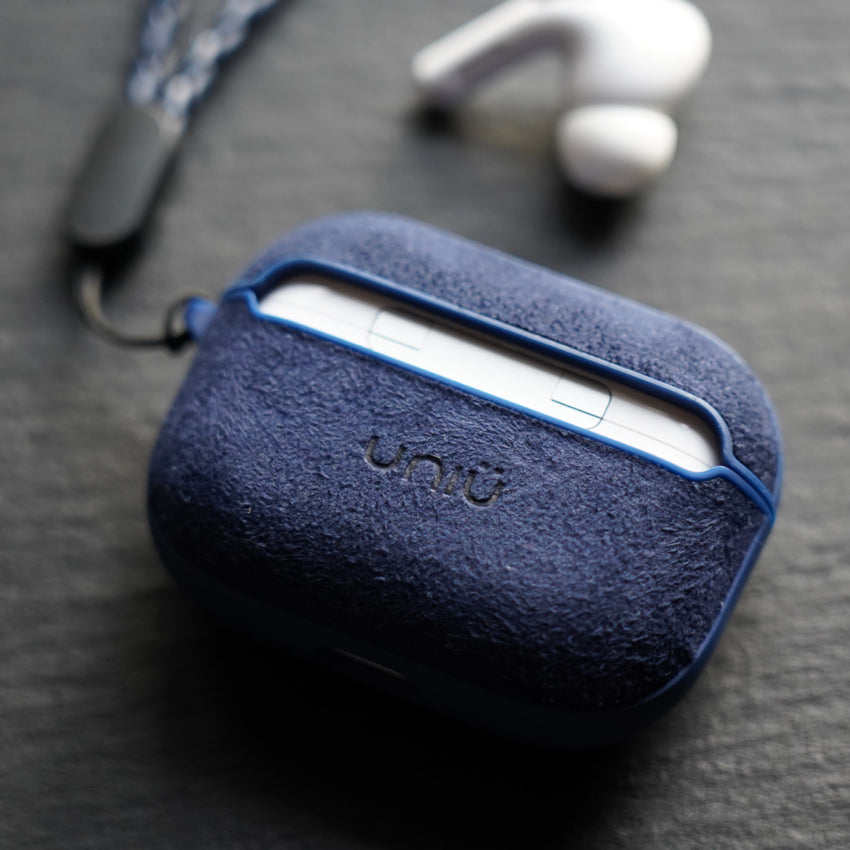 AirPods 3 Case Uniu Uyes Suede - Navy Blue