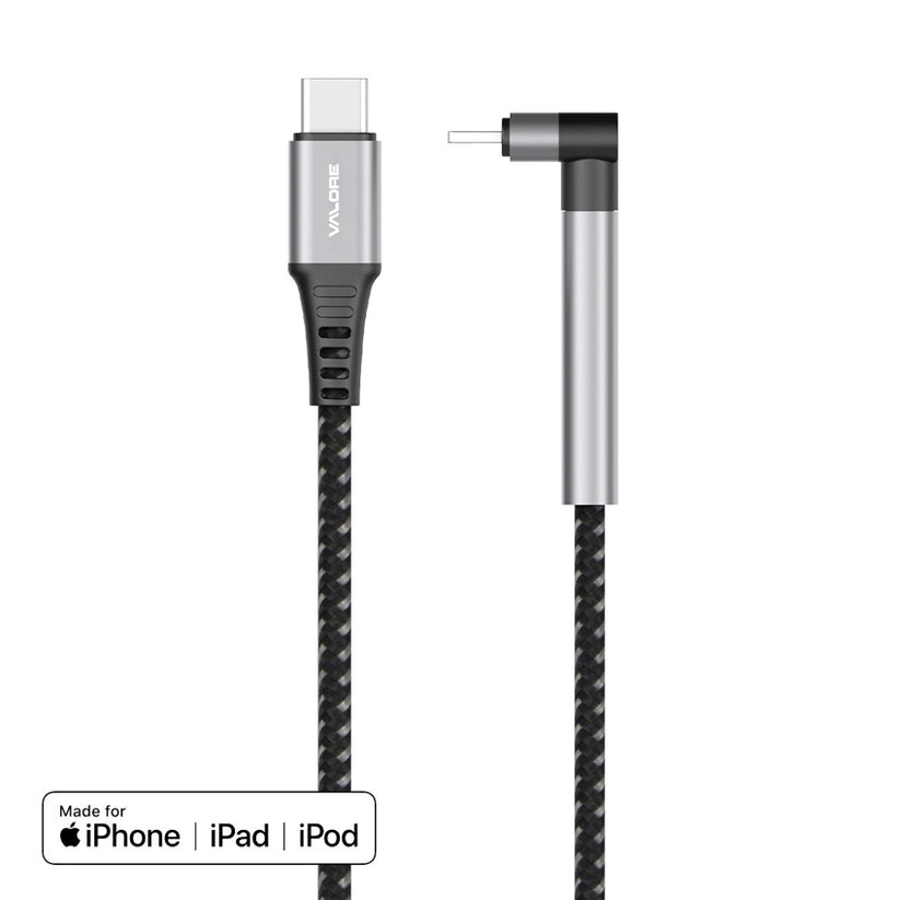 สายชาร์จเกมมิ่ง USB-C to Lightning รองรับการชาร์จเร็วสูงสุด 60 วัตต์ สำหรับ iPhone, iPad, iPod จากแบรนด์ VALORE